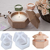 Hexagon Shape Candle Jar Molds DIY-K073-03-1