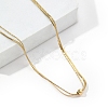 201 Stainless Steel Double Layer Necklace with Round Ball Beaded for Women NJEW-D055-01G-1