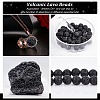 Synthetic Lava Rock Beads Strands X-G-S277-8mm-01-5