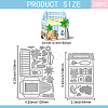 Beach House Theme Carbon Steel Cutting Dies Stencils DIY-WH0309-3818-2