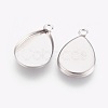 Tarnish Resistant 304 Stainless Steel Pendant Cabochon Settings STAS-I097-055-14P-2