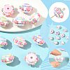 10Pcs 5 Colors Opaque Acrylic Beads MACR-FS0002-35-3