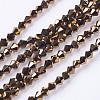 Electroplate Glass Beads Strands EGLA-J026-3mm-F16-1