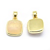 Natural Rose Quartz Pendants G-O176K-02G-2