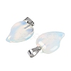 Opalite Heart Pendants G-H073-03P-16-2