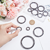 16Pcs 8 Styles Alloy Spring Gate Rings FIND-PH0007-80B-3
