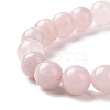 Natural Rose Quartz Bead Stretch Bracelets BJEW-K212-C-045-3