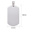 Tarnish Resistant 304 Stainless Steel Big Pendants STAS-I140-19F-S-3
