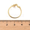 Butterfly Brass Micro Pave Cubic Zirconia Cup Peg Ring Settings for Half-drilled Beads KK-NH0009-02G-3