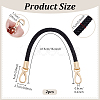 Imitation Leather Braided Round Cord Bag Handles with Zinc Alloy Clasps FIND-WH0126-941B-01-2