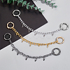 6Pcs 3 Colors Aluminium Chains Boot Strap Chains HJEW-GA00030-3