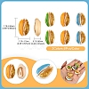 18Pcs 3 Colors Enamel Cowrie Shell Beads SSHEL-FS0001-03-4