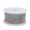 Tarnish Resistant 304 Stainless Steel Curb Chains CHS-L001-56-0.3mm-5