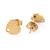 Ion Plating(IP) 304 Stainless Steel Stud Earring Findings EJEW-O104-07G-2