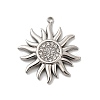 304 Stainless Steel Rhinestone Pendants STAS-A122-03P-1