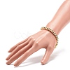Synthetic Hematite Round Beaded Stretch Bracelet BJEW-JB08582-01-3