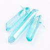 Electroplated Natural Quartz Crystal Graduated Beads Strands G-P315-A07-2