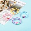 Opaque Acrylic Stretch Beaded Bracelets for Kids BJEW-JB06230-2