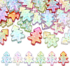 30Pcs 6 Colors UV Plating Transparent Acrylic Beads TACR-WR0001-01-1