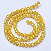 Electroplate Glass Beads Strands EGLA-A034-P6mm-B03-2