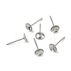 Non-Tarnish 304 Stainless Steel Post Stud Earring Findings X-STAS-R063-50-3