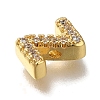 Rack Plating Brass Micro Pave Clear Cubic Zirconia Beads KK-G500-30G-Z-2