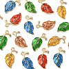 20Pcs 5 Colors Alloy Enamel Pendants ENAM-YW0003-14-2