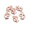 Rose Gold Plated Alloy Letter Pendants X-PALLOY-J718-01RG-P-2