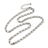 304 Stainless Steel Lumachina Chain Necklaces NJEW-C060-01B-P-1
