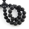 Natural Lava Rock Gemstone Round Bead Strands G-R285-8mm-06-2