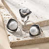 Natural Howlite Adjustable Rings G-P560-03AS-01-1