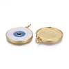 Brass Enamel Pendants KK-F821-48A-3