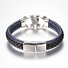 Men's Braided Leather Cord Bracelets BJEW-H559-15C-3