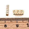 Brass Micro Pave Clear Cubic Zirconia Multi-Strands Links KK-N290-19G-3