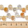 Natural Yellow Hematoid Quartz/Golden Healer Quartz Beads Strands G-H297-B17-02-5