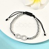 304 Stainless Steel Infinity Link Bracelets BJEW-F534-01P-1