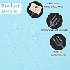 50Pcs Transparent Plastic Wire Name Card Clip Holder AJEW-YW0002-19B-4