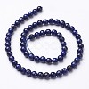16 inch Grade A Round Dyed Natural Lapis Lazuli Beads Strand GSR6mmC123-5