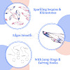 DIY Transparent Resin Wing Dangle Earring Making Kit DIY-TA0010-23-4