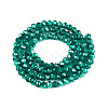Transparent Electroplate Glass Beads Strands EGLA-Q131-01A-02-2