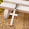 Tarnish Resistant 304 Stainless Steel Cross Pendants STAS-I035-27B-2