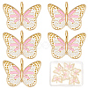 6Pcs Brass Enamel Pendants KK-BBC0021-65A-1