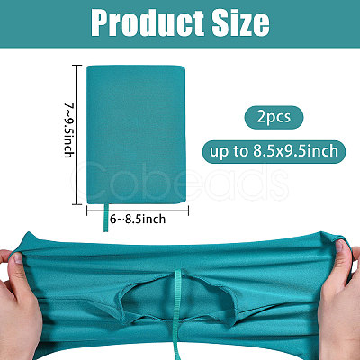 Elastic Cloth Book Cover AJEW-WH0696-009L-1