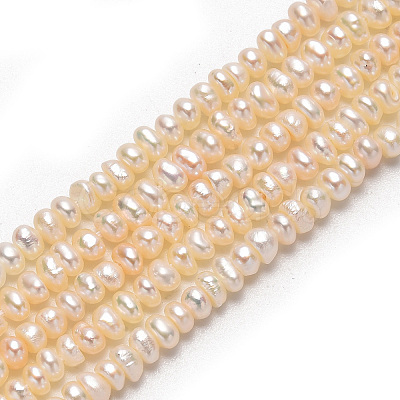 Natural Cultured Freshwater Pearl Beads Strands PEAR-L003-B-03-1