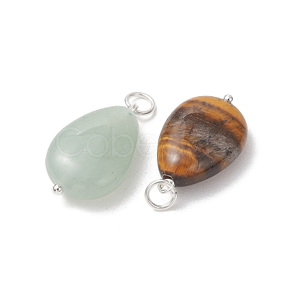 Natural Mixed Gemstone Pendants PALLOY-JF05387-02-1