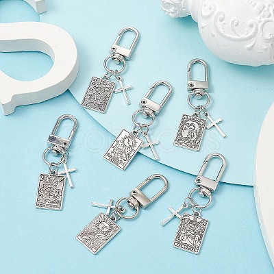 Alloy Tarot Pendants Decorations HJEW-JM01072-1