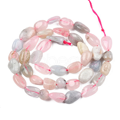 Natural Morganite Beads Strands G-R445-8x10-28-1