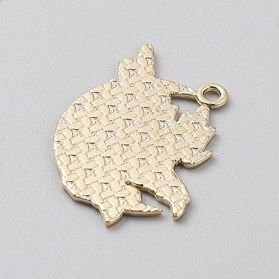 Golden Plated Alloy Enamel Pendants ENAM-CJC0001-21G-05-1