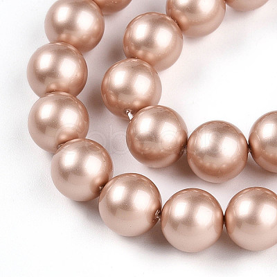 Baking Paint Pearlized Glass Pearl Bead Strands HY-N002-8mm-C02-1