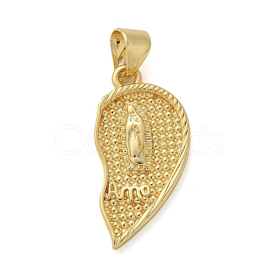 Brass Micro Pave Cubic Zirconia Pendants KK-M319-25G-02-1